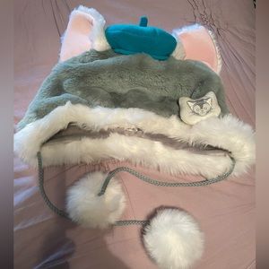 Disney Parks Gelatoni Cat Duffy & Friends Fuzzy Furry Winter Hat Tokyo Disney
